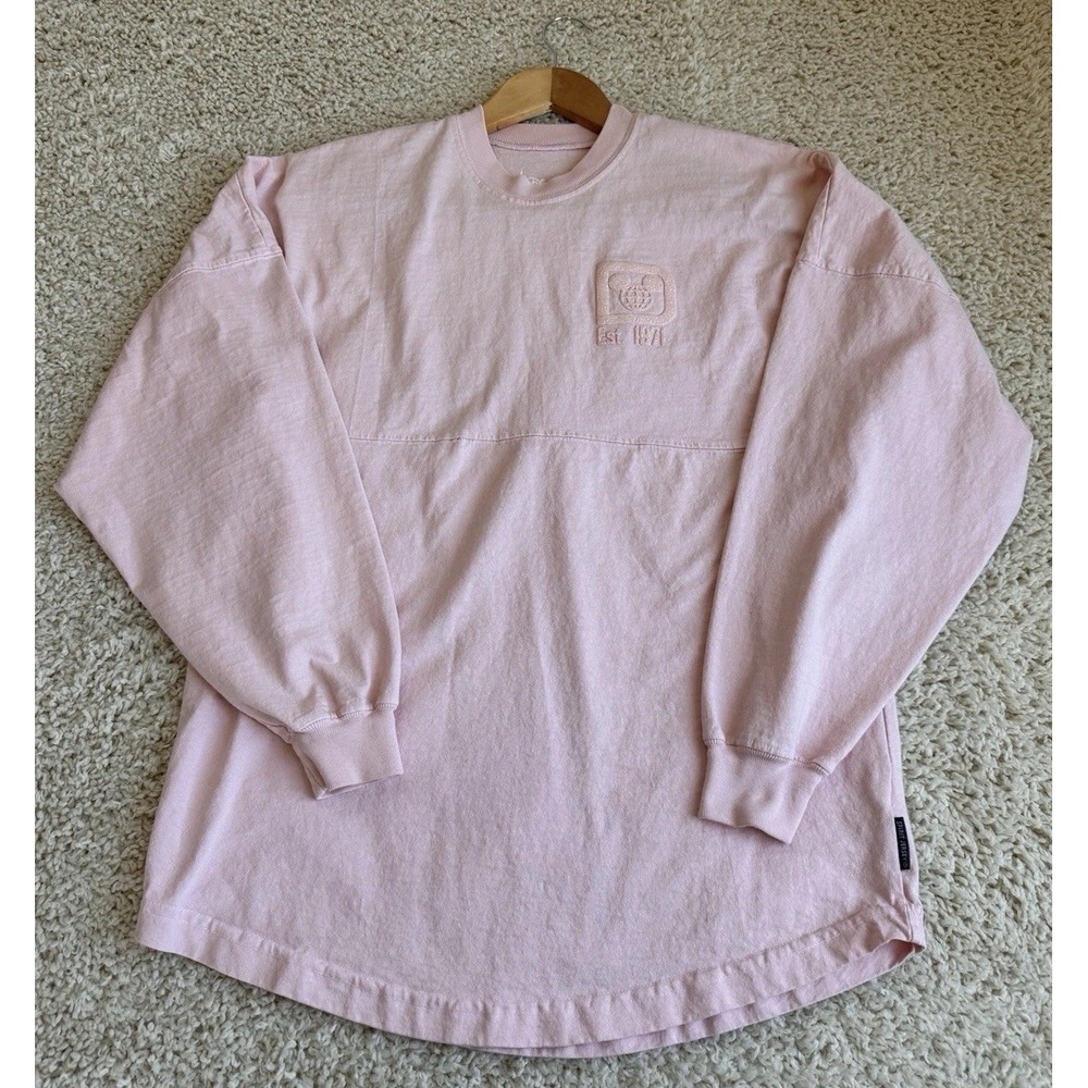 Disney Parks Spirit Jersey XS Pink Walt Disney World Glitter Puff Print Top
